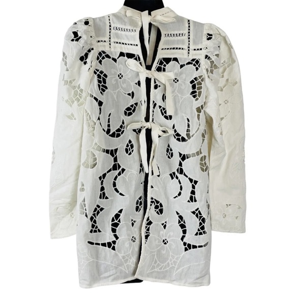 Free People Laurel Cutwork Tunic Ivory-Size Small RRP £228
New without Tags - Picture 7 of 8